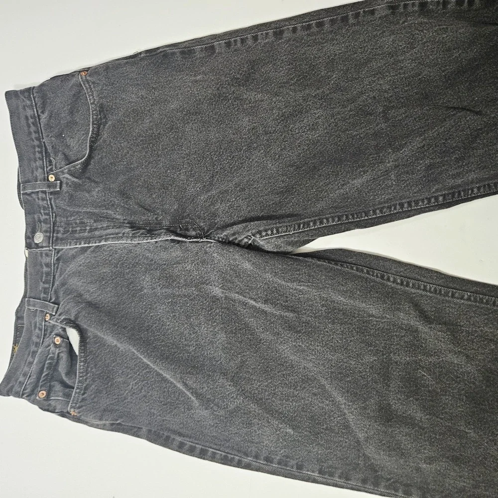 Levis 550 Jeans Men's Size 38x34 Black Denim Relaxed Fit USA Vintage 90s